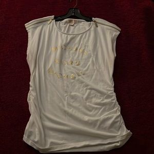Ladies Michael Kors zip shoulder t-shirt